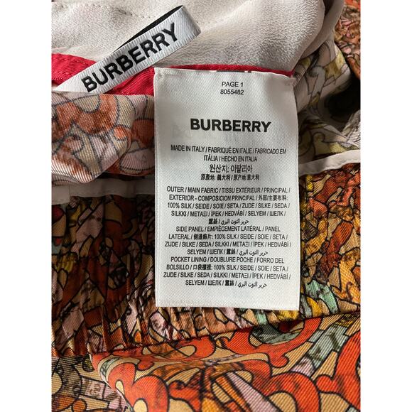 Burberry 'Tawney' Orange Silk Short Size 6 - Picture 5 of 6